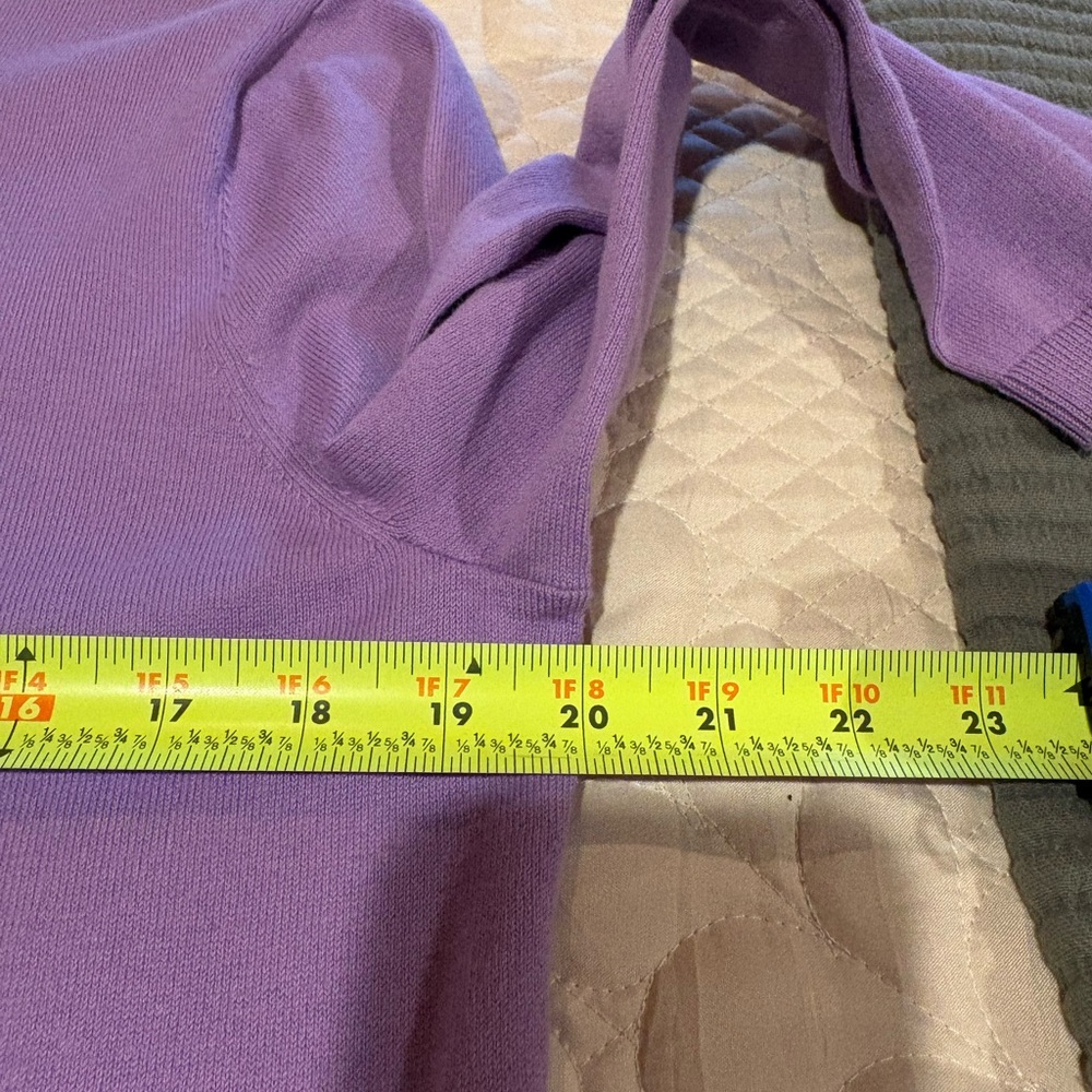 Talbots lavender button-down cardigan sweater wom… - image 7